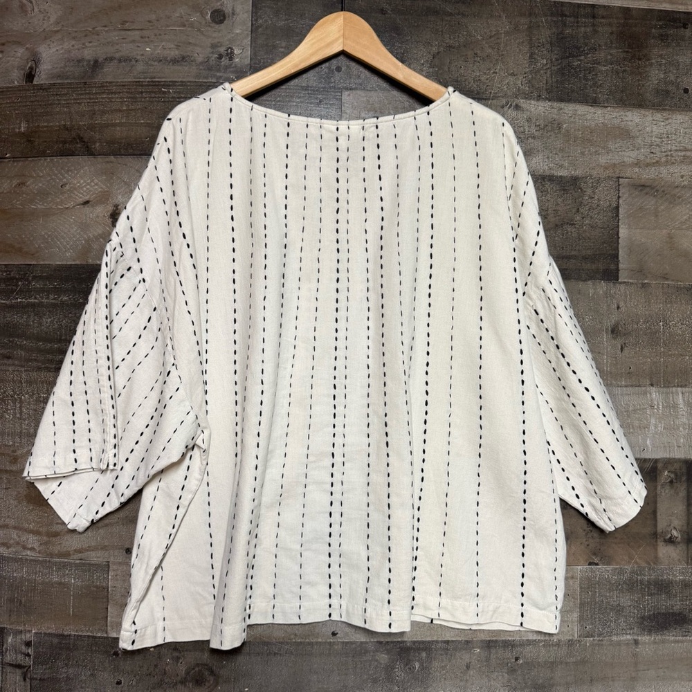 Pure Jill Cream Cotton Boxy Blouse XL